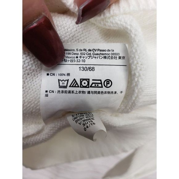 Old Navy White Button‎ Up Girl's Size 8 Regular School Uniform Sweater - Picture 2 of 9